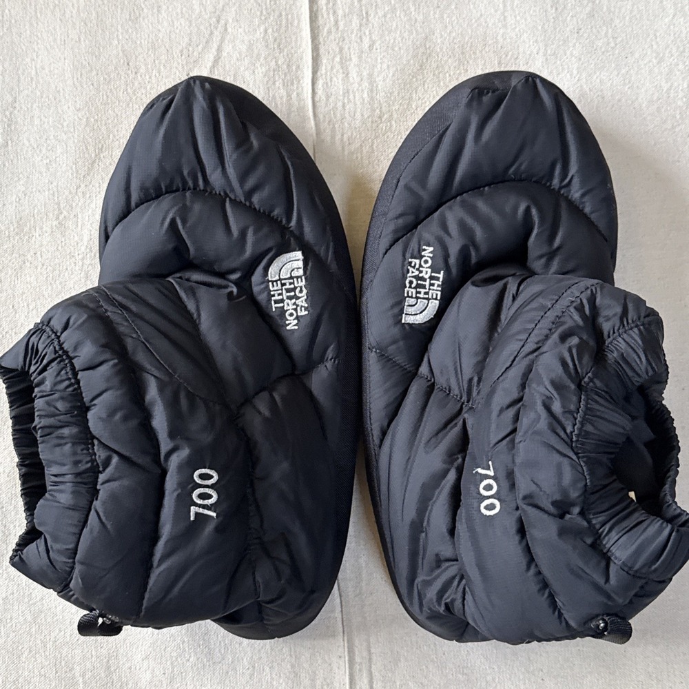 North Face Down 700 Mens Size XL Bootie Black Down Puffer Style Slipper